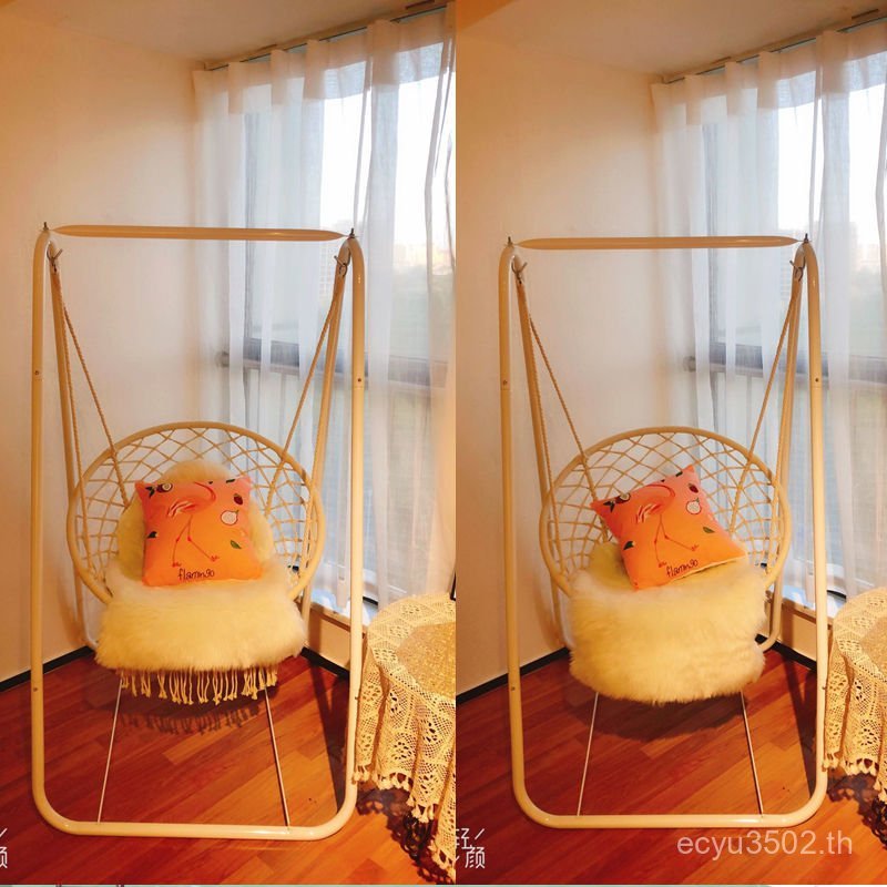 Swing เก้าอี้ Cradle Lazy Nordic ระเบียงสุทธิในครัวเรือนพู่เก้าอี้แขวนสีแดง ins ในร่มเก้าอี้แขวนเด็ก