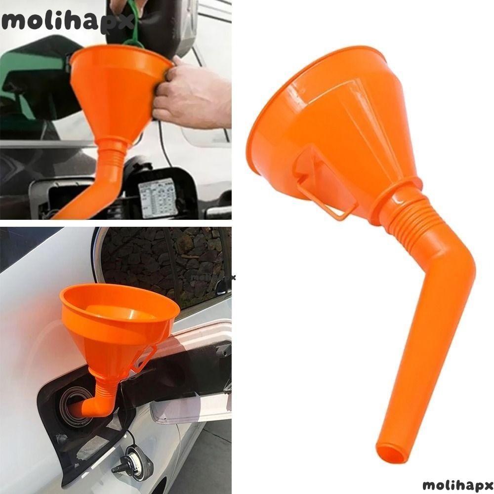 ช่องทางน้ํามัน โมลิห์ ถอดออกได้พร้อมช่องทางเติมน้ํามันกรองท่อต่อพลาสติกป้องกันการรั่วที่ทนทานบรรจุช่องทางรถจักรยานยนต์เติมน้ํามัน