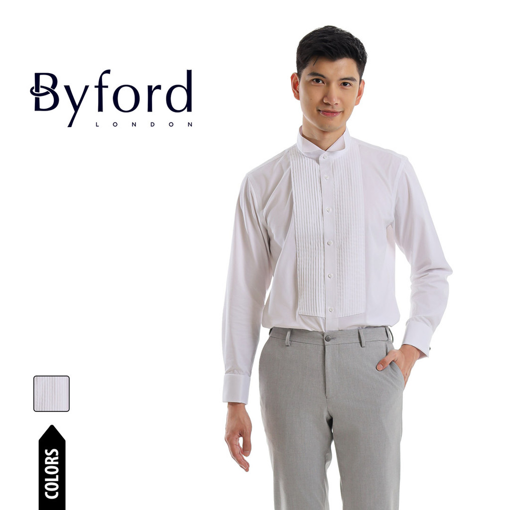 Byford Tailored Fit Tuxedo Long Sleeve Men Shirt - 3525100ก
