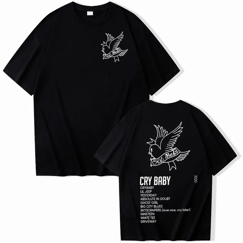 ชุดเสื้อ Lil Peep Crybaby เสื้ออัลบั้มเพลง Lil Peep ของขวัญสินค้า Lil Peep สำหรับแฟนๆ Lil Peep เสื้อ