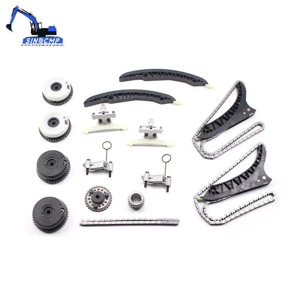 1 ชุดโซ่ไทม์มิ่ง Camshaft VVT เกียร์สําหรับ BMW 550i 750i X5 X6 F10 E70 E71 N63B44A S63B44A N63M20A 