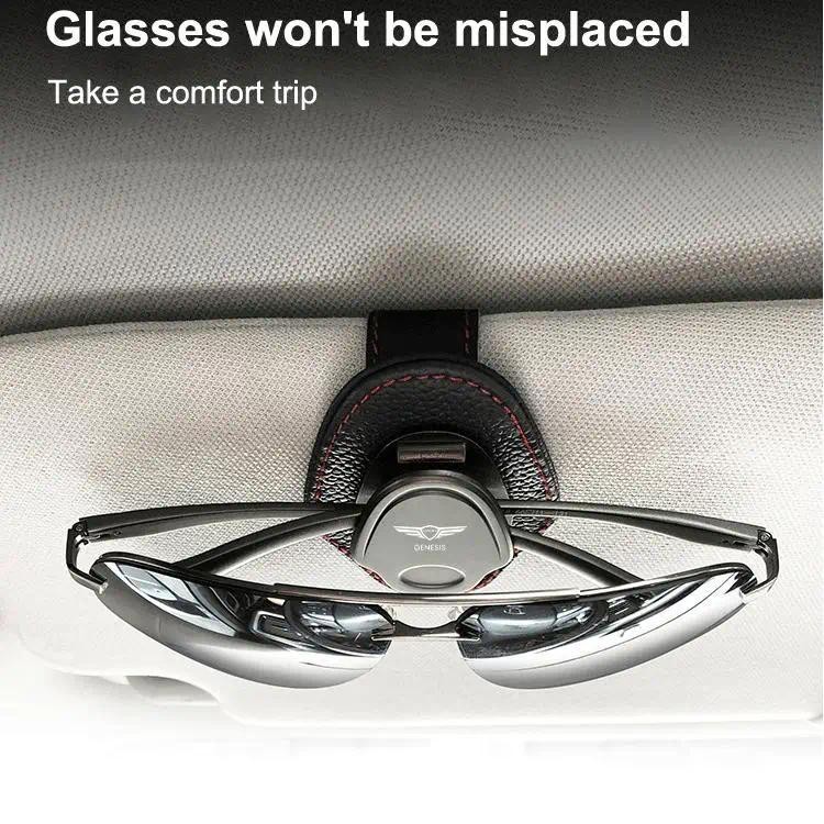 หนังรถ Sun Visor แว่นตากันแดดแว่นตาการ์ดคลิปสําหรับ Genesis Essentia G70 GV80 G90 GV90 GV60 G80 GV70