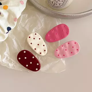 สไตล์เกาหลี กิ๊บติดผม วงรี ลายจุด hair clip มีสีให้เลือกหลากหลาย แฟชั่น อเนกประสงค์ น่ารักและหวาน ส่งไวจากไทย