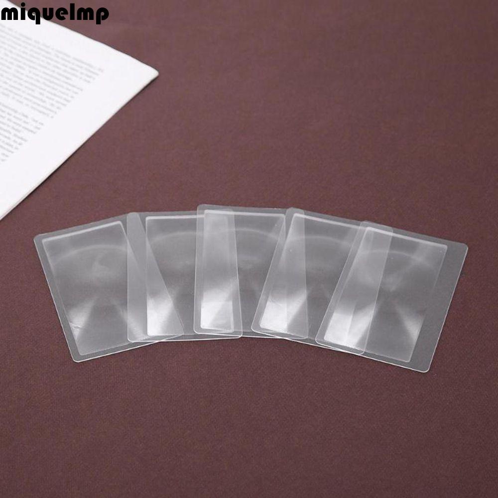 MIQUEL Fresnel เลนส์สําหรับอ่านหนังสือหนังสือพิมพ์บัตรเครดิตรูปร่างแว่นขยายโปร่งใส