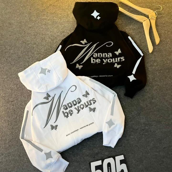 WANNABYEOURS V2 HOODIE REFLECTIVE INK SHERPA CAP 240GSM DTF และการพิมพ์หน้าจอสะท้อนแสง NE4 Nnik