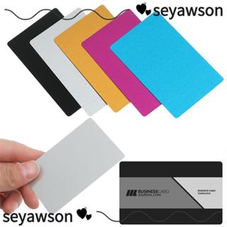 Seyawson 50 ชิ้น/เซ็ตโลหะ Carte Smooth อลูมิเนียมเลเซอร์แกะส…