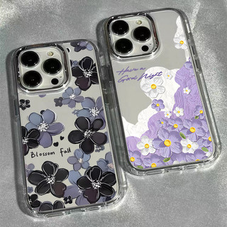 เคสไอโฟน 17 15 สำหรับ iPhone 13 16 11 15 14 12 Pro Max 16 Plus XR X XS ดอกไม้สีสันสดใสดุจท้องทะเลลึก