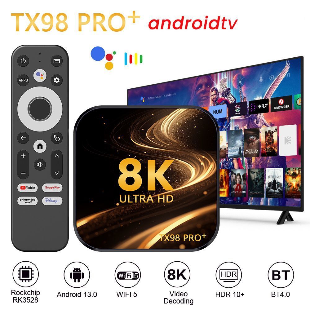 TX98 PRO+กล่องรับสัญญาณ RK3528 4GB/32Gb Android 13 Dual WIFI HD tvbox