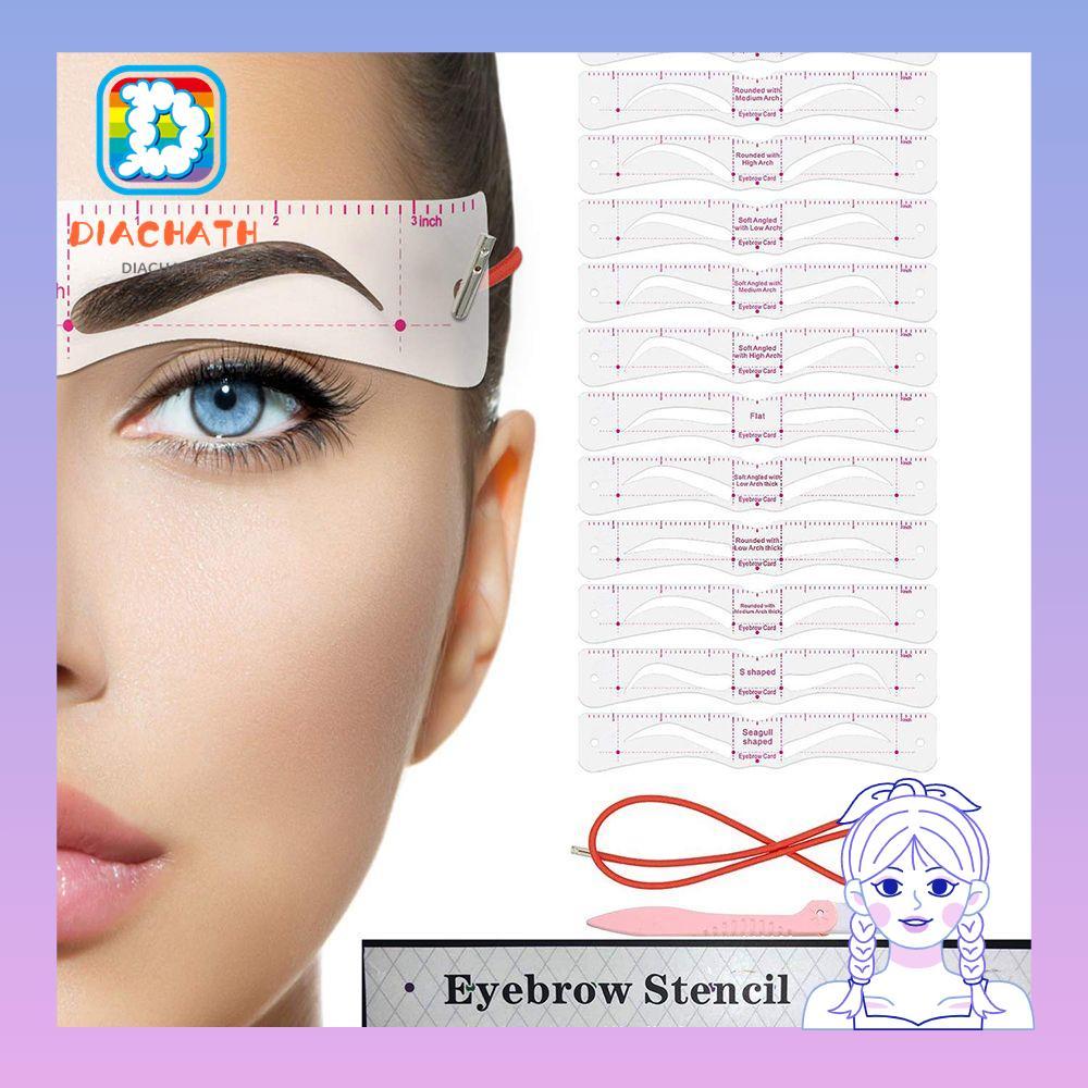 DICHATH Eyebrow Shaper Kit เครื่องสําอางแบบใช้ซ้ําได้ Hot Eyebrow Razor