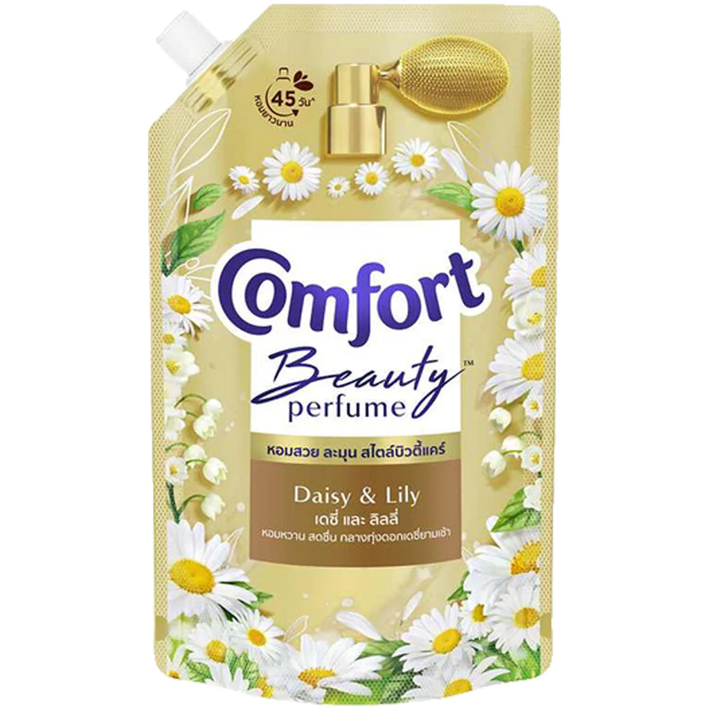 LeeMart น้ำยาปรับผ้านุ่ม คอมฟอร์ท Comfort 470ML คอมฟอท ถุงเติม คอมฟอด ปรับผ้านุ่ม บิวตี้ สีทอง ขนาด 470 มล.