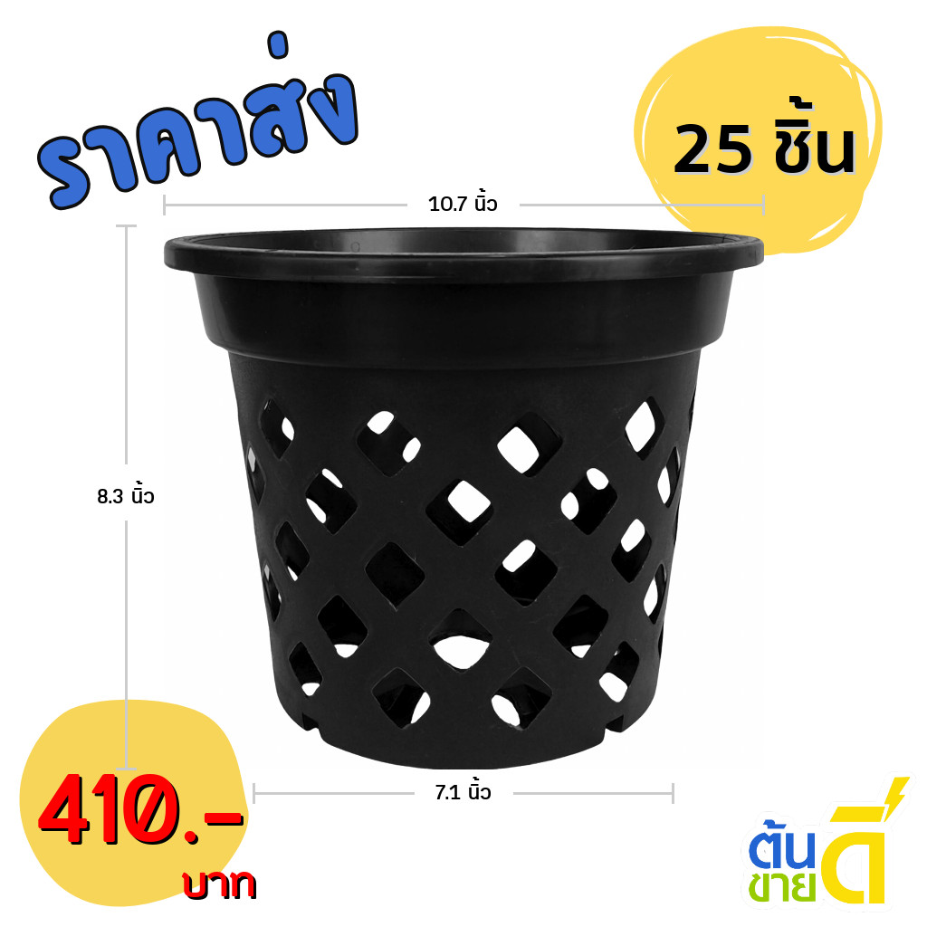 กระถาง กระถางกล้วยไม้ กระถางแขวน กลม 10 11 นิ้ว สูง 10 25 50 100 ใบ ชิ้น