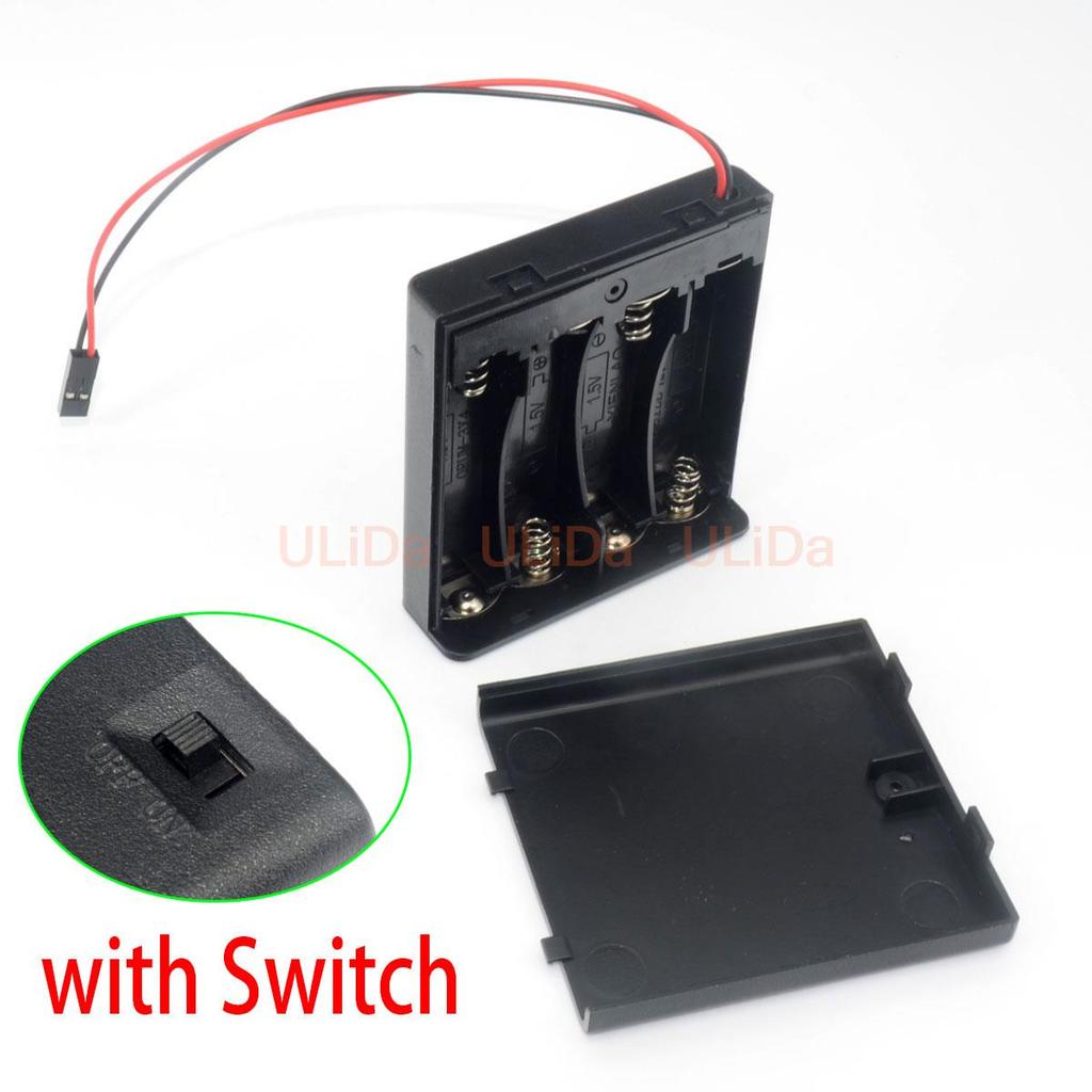 RC แบตเตอรี่กล่อง/w เปิด/ปิดสวิทช์ 2Pin Dupont Connector 6V ตัวรับสัญญาณกล่องสําหรับ JR FUTABA JST 1