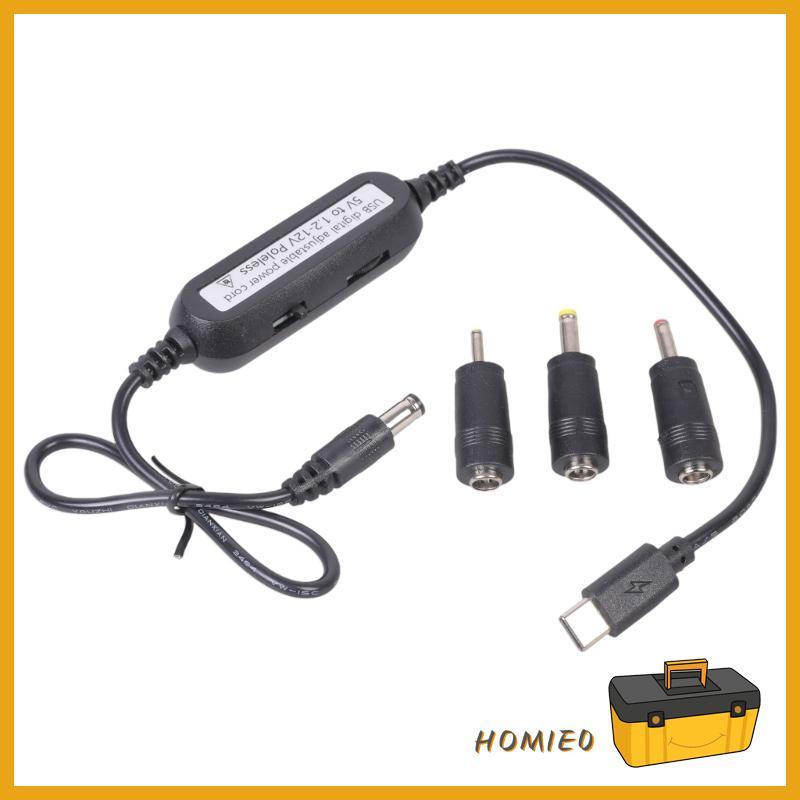 HOMIE0 Universal Type C 5V ถึง 1 2V 3V 4 5V 6V 9V 12V 5x2 1 มม.ตัวแปลงสายชาร์จ