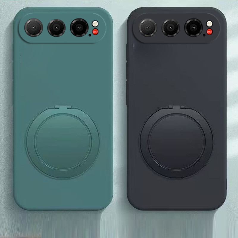 Magnatic Casing ZTE Nubia Air 5G Phone Case Soft Silicone Cover with Ring Stand Holder