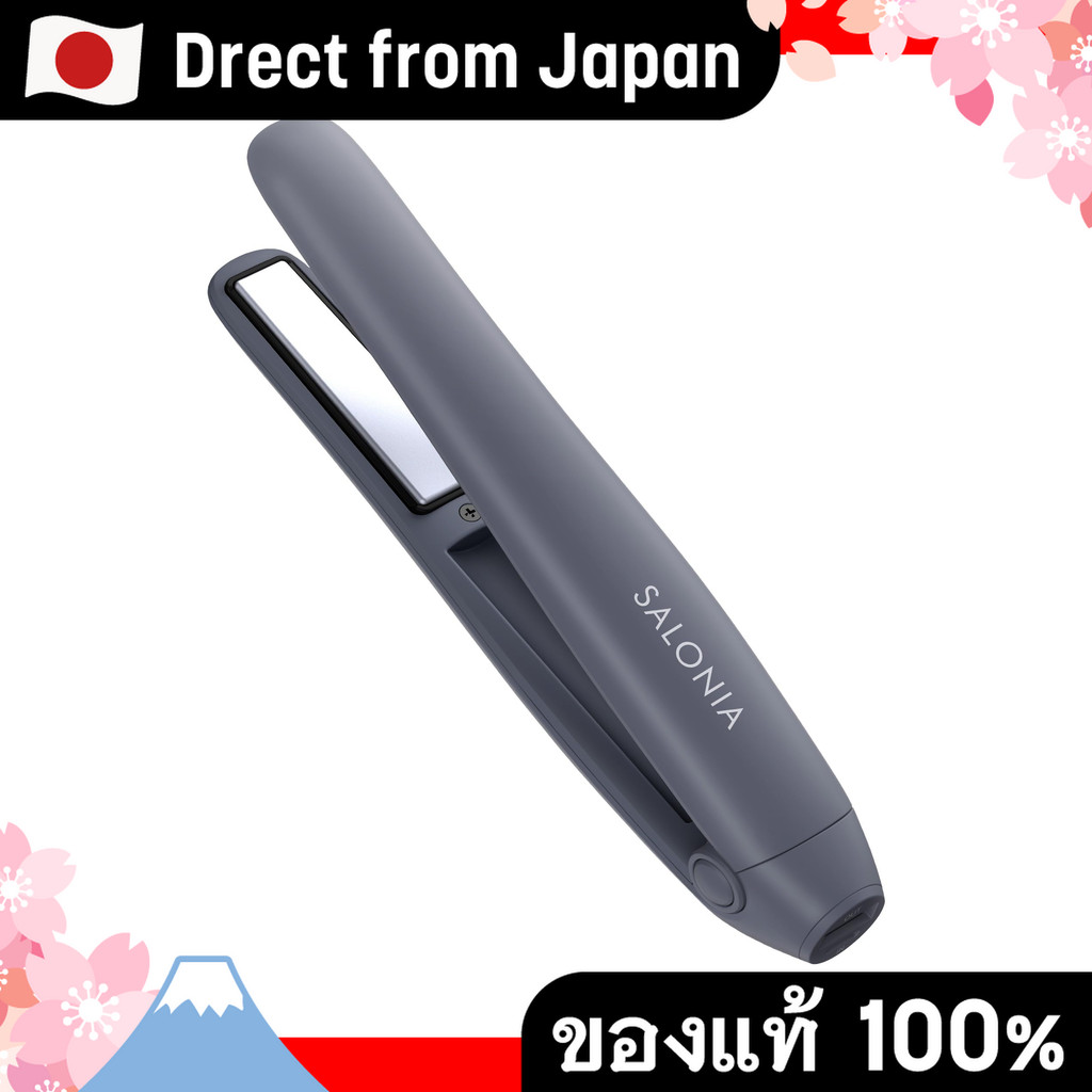 【Direct from Japan】 SALONIA เครื่องหนีบผมไร้สาย ขนาด 12 มม. [รุ่น SAL25119GR สีเทา] น้ำหนักเบา ใช้งา