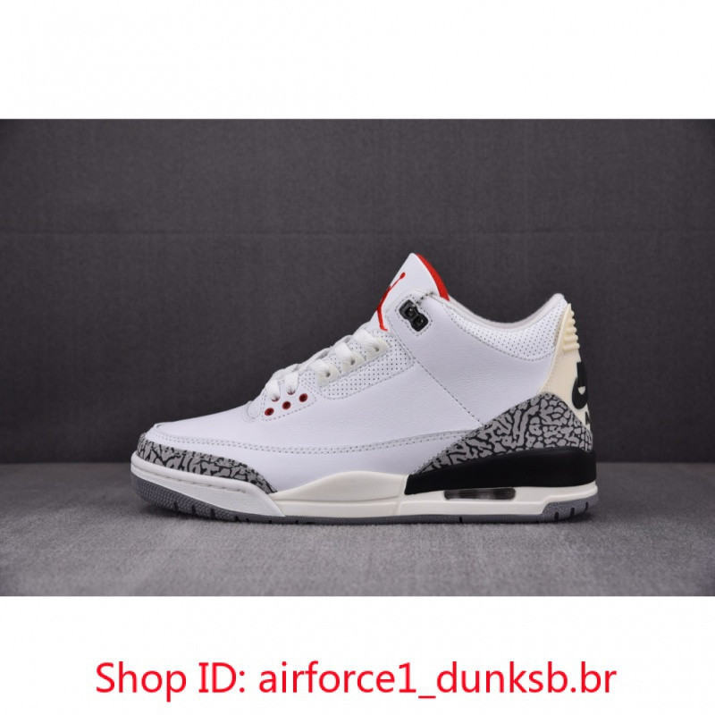 DN3707-100s สีซีเมนต์ขาวย้อนยุค สูตรปรับปรุง Air Jordan 3