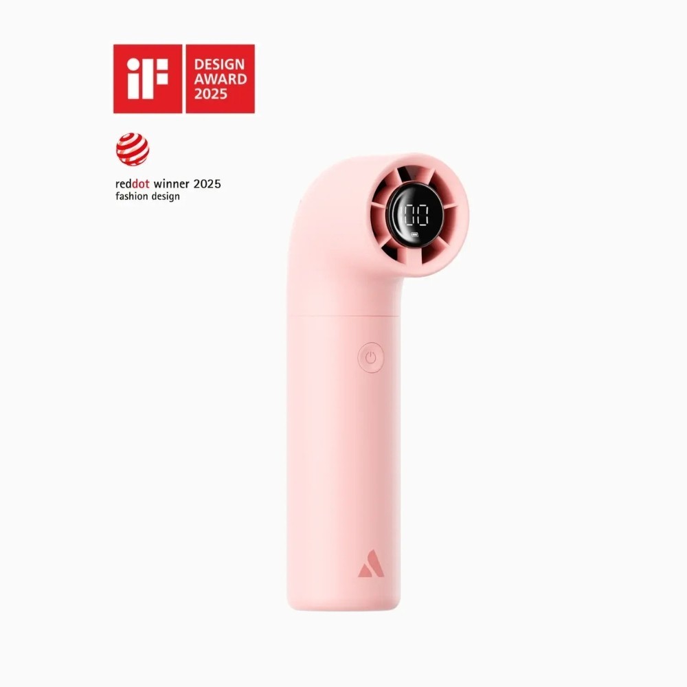 Aecooly Aero Portable Handheld Fan, Powerful Turbo Air Tube Fan 3,500 mAh พัดลมมือถือ - Pink