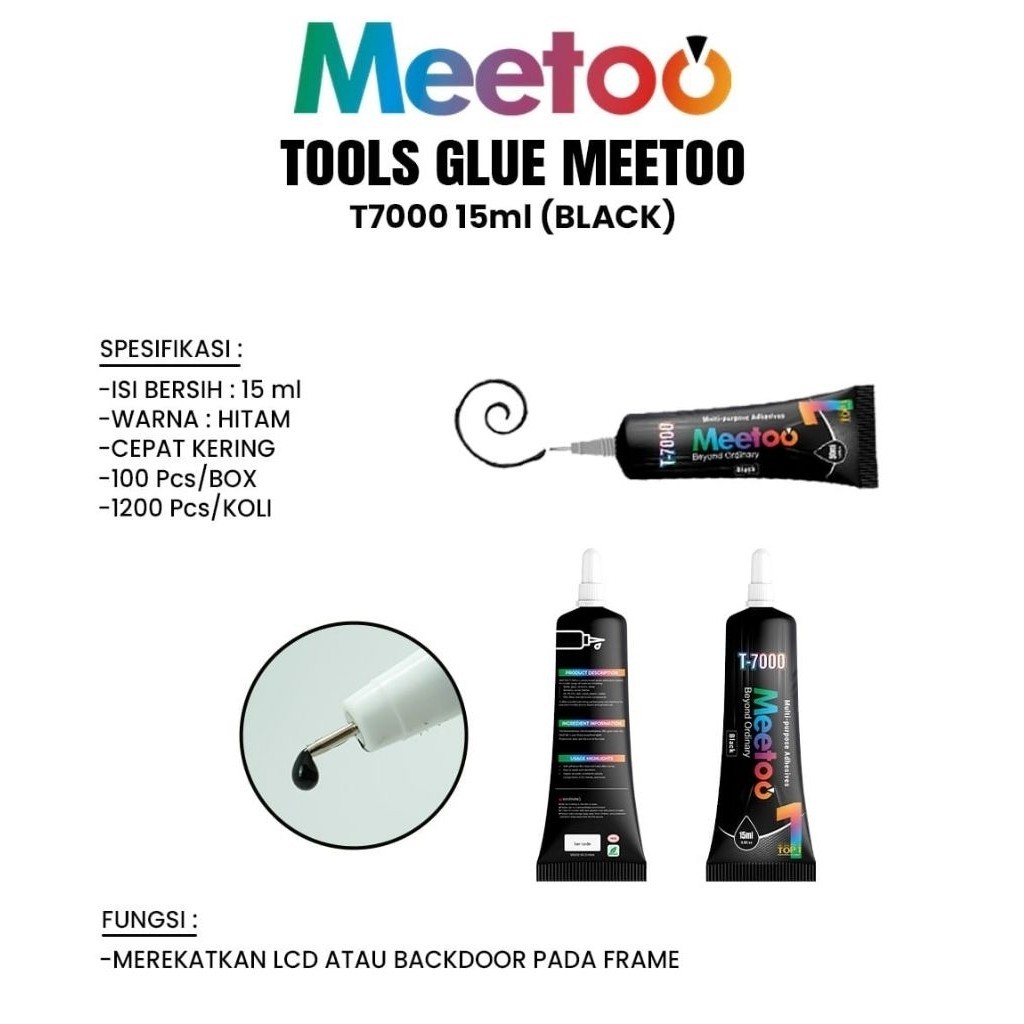 LCD TS GLUE HP T7000 MEETOO BLACK GLUE
