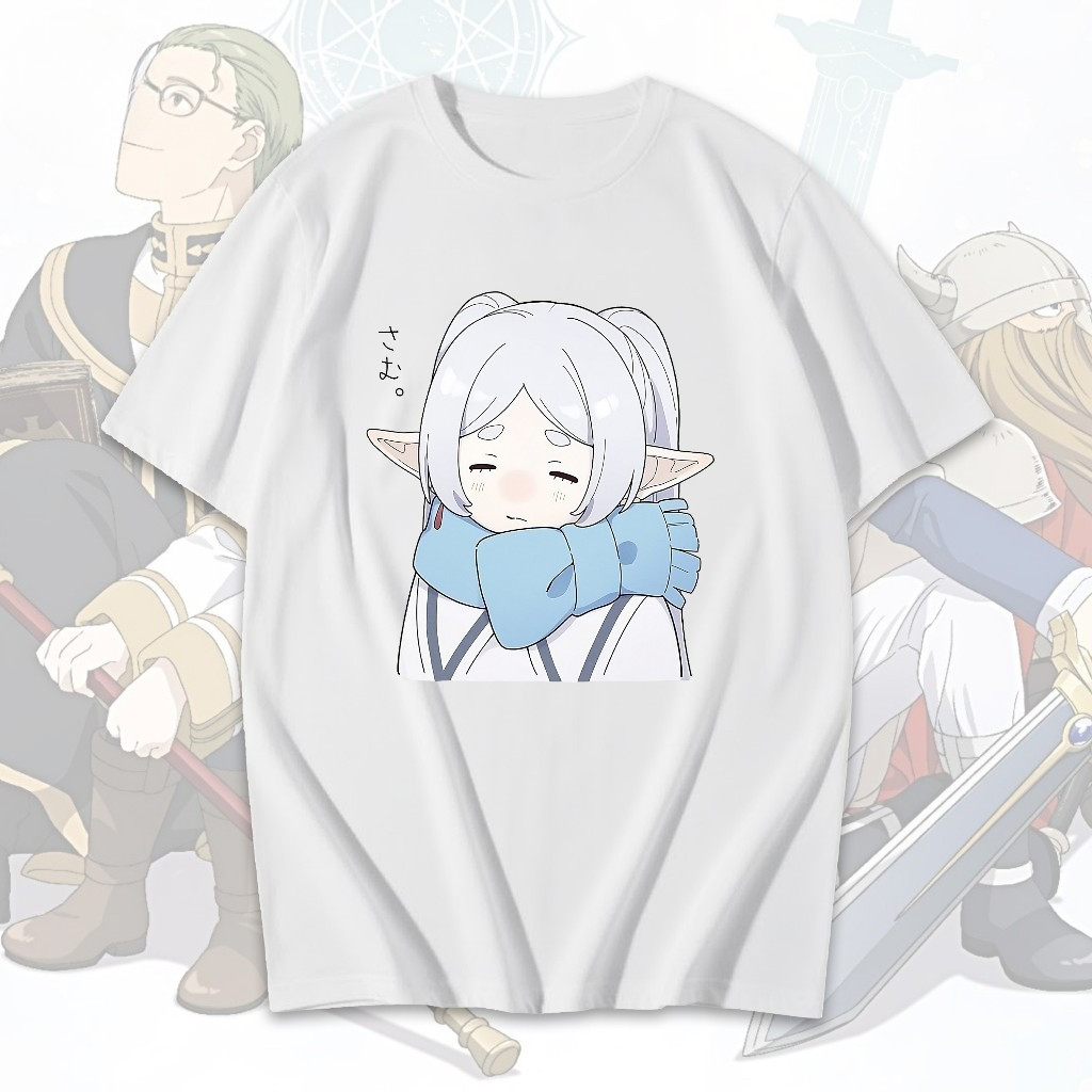 เสื้อยืดอนิเมะ Sousou no Frieren Frieren เสื้อยืดอนิเมะ Unisex