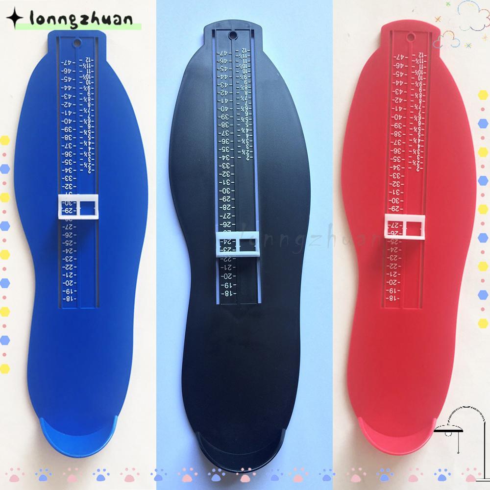 LONNGZHUAN อุปกรณ์วัดเท้าไม้บรรทัดวัดขนาดรองเท้าผู้ใหญ่/เด็ก อุปกรณ์ดูแลเท้า