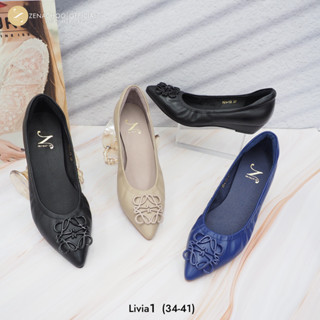 ทรงปกติ เปลี่ยนไซซ์ได้ ไม่รับคืนสินค้า Zenachoo รองเท้าหนังแ…