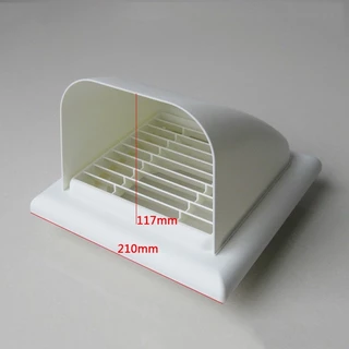 ฝาครอบช่องระบายอากาศ (สีขาว) หน้ากากท่อระบายอากาศฝาครอบโค้ง 100mm/120mm/150mm（4 นิ้ว/5 นิ้ว/6 นิ้ว）