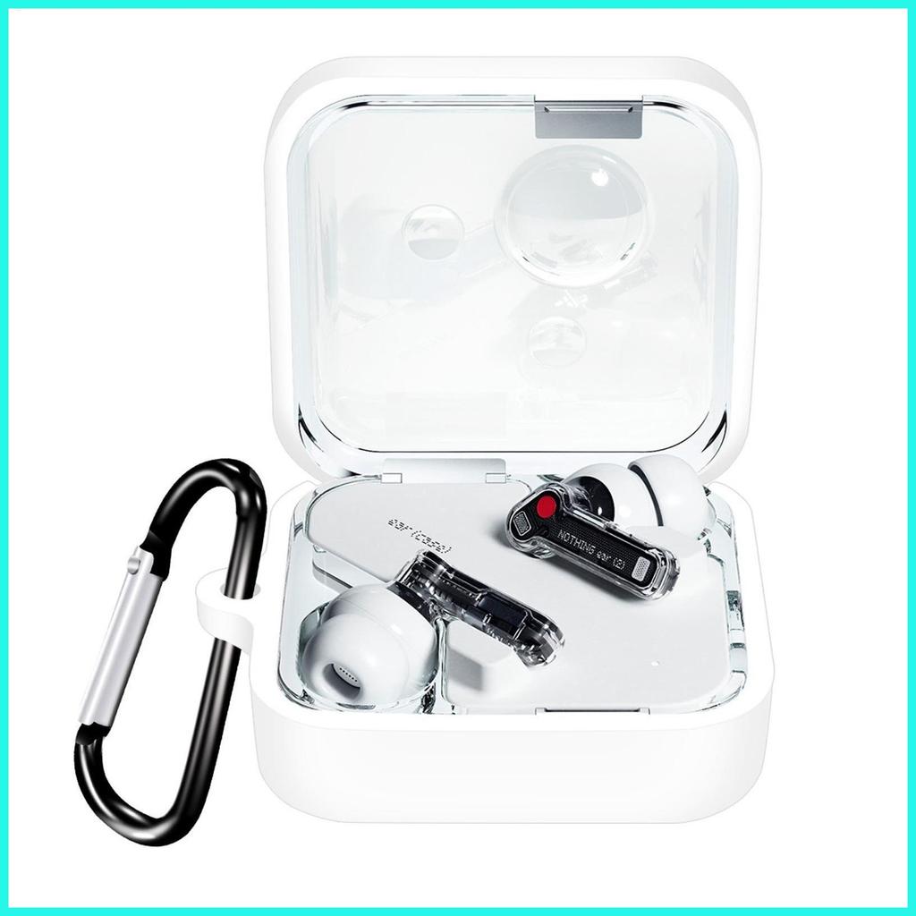 ฝาครอบซิลิโคนสําหรับ Nothing Ear2 หูฟังซิลิโคนสีทึบฝาครอบป้องกันสําหรับ Nothing Ear 2 หูฟัง jannyph