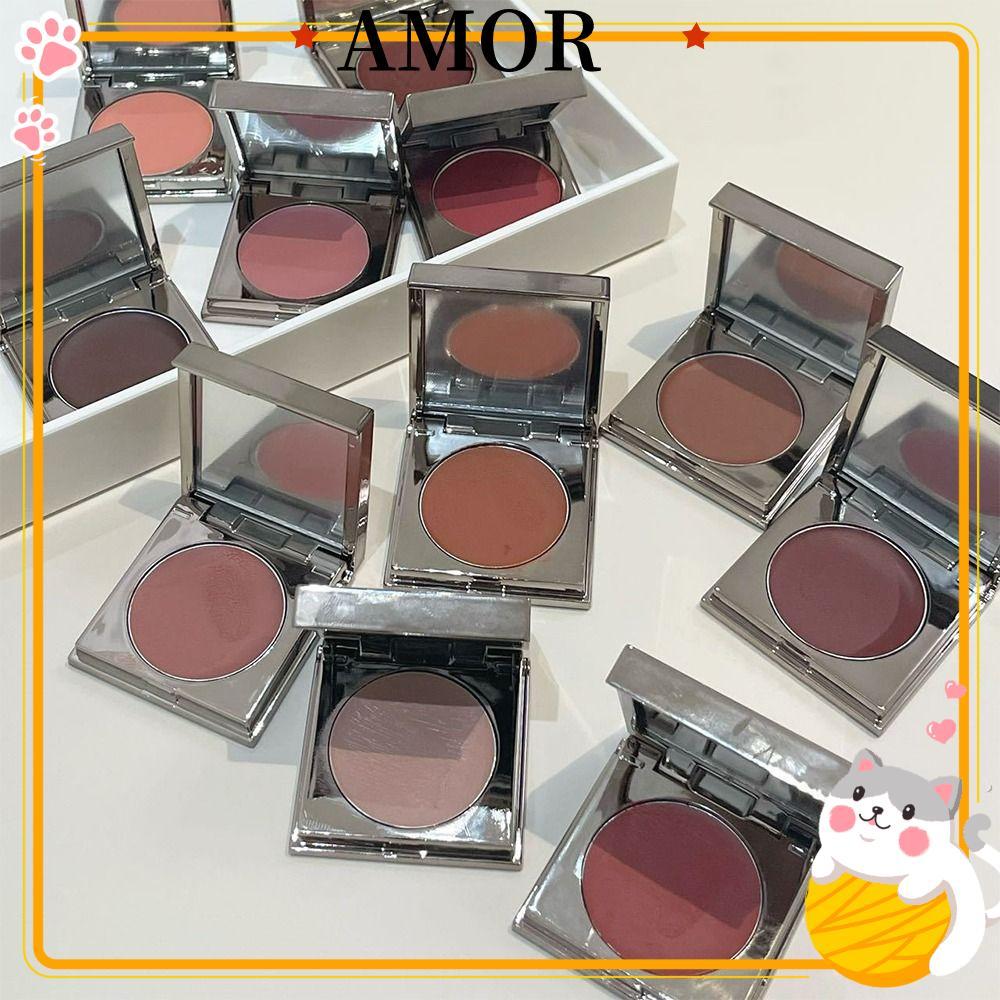 AMOR Blusher แต่งหน้า, กันน้ํา Easy Color Rouge Silky Monochrome Blush, แบบพกพาครีม Matte ครีมกันแดด