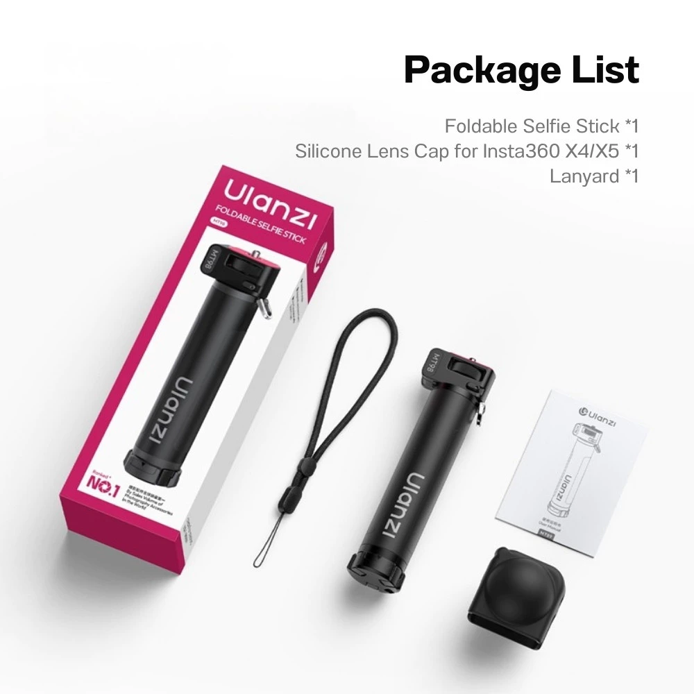 Ulanzi MT98 ไม้เซลฟี่ ไม้ล่องหน ขาตั้งกล้อง Insta360 Luna, Pocket 4P ถ่ายวิดีโอ Vlog มุมสูง มุมโดรน thumbnail 9