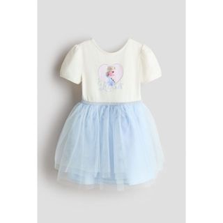 H&M(เอชแอนด์เอ็ม) เดรสกระโปรงผ้าตาข่ายพิมพ์ลาย เด็กหญิง 1338…