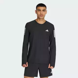 adidas วิ่ง เสื้อยืดแขนยาว Own The Run ผู้ชาย สีดำ IN1486