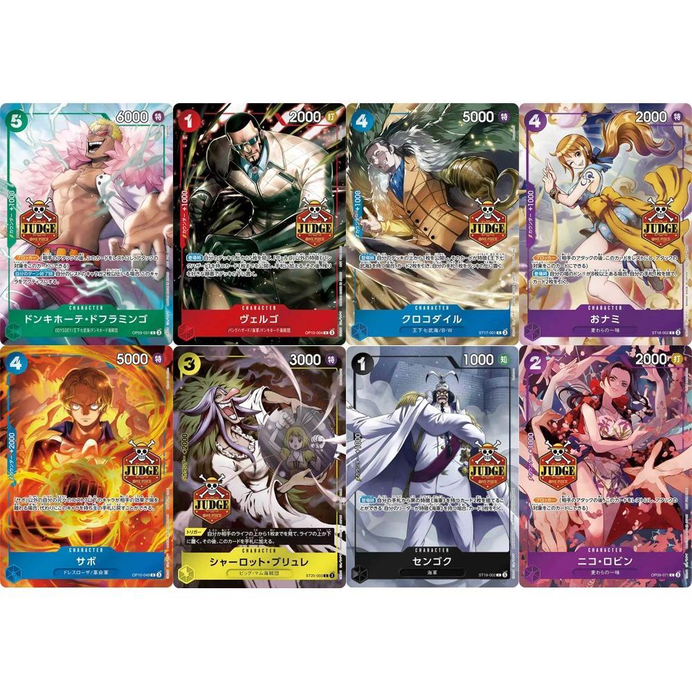 ONE PIECE คอลเลกชันการ์ด JUDGE Sabo Nico Robin Nami Sengoku JPN DIY คุณภาพสูง Self Made เกมอะนิเมะการ์ด
