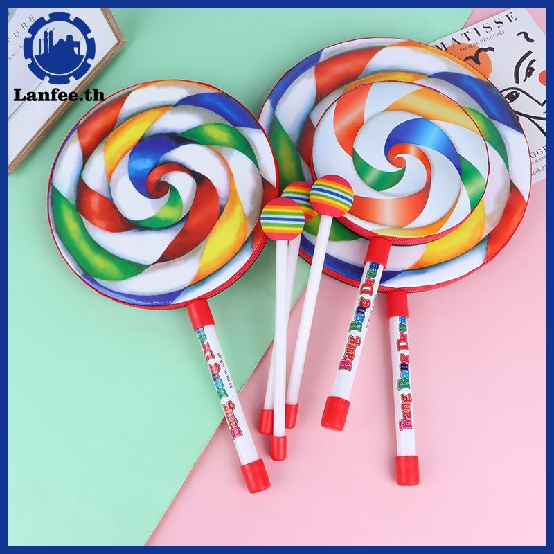 NFE 6 นิ้ว 8 นิ้ว 10 นิ้ว Lollipop มือกลอง Percussion Instruments สีสัน Dance Props ทารกดนตรีของเล่น
