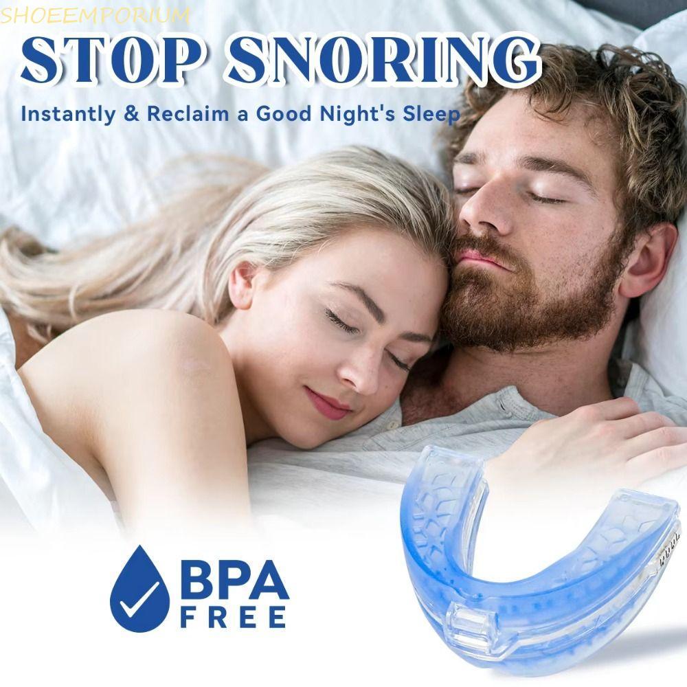 SHOEEMPORIUM Anti Snoring Mouth Guard, ปรับสบาย Anti-Snoring Mouthpiece, พร้อมกล่องเก็บปรับปรุง Slee
