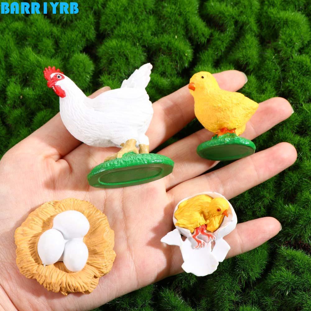 BARR1YRB Growth Cycle รุ่นไก่ผีเสื้อ Growth Cycle สําหรับเด็กชีววิทยาของเล่นเด็กการสอนวัสดุตัวเลขการ