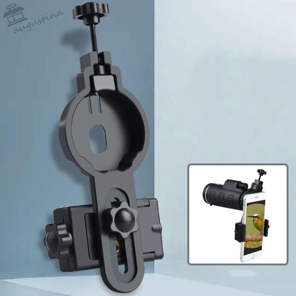 AUGUSTINA เลนส์โทรศัพท์การถ่ายภาพอะแดปเตอร์ Mount, Universal Rotary Clamp กล้องโทรทรรศน์คลิปโทรศัพท์