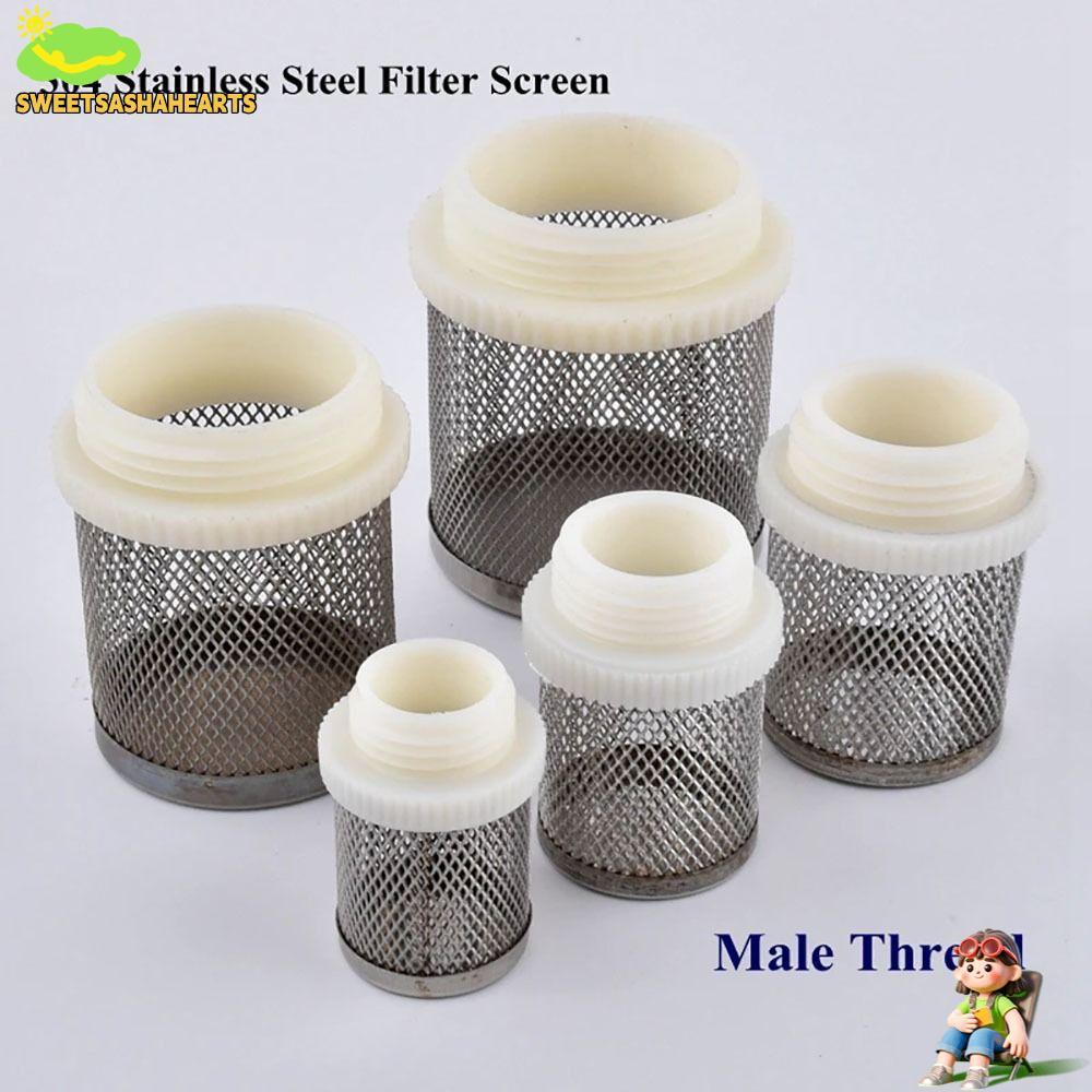 SWEE 1 ชิ้นท่อกรอง,ปั๊มน้ํา Fitting Joint Percolator ตาข่ายกรองหน้าจอ, 1/2 "3/4" 1 "น้ําสะอาด 304 สแตนเลสกรองสําหรับ Micro ชลประทาน Aquarium Fish Tank