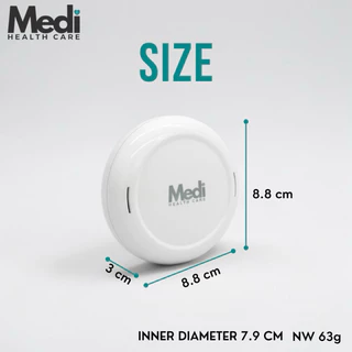 Medi กล่องรีเทนเนอร์พกพา เปิดปิดง่ายและแน่นด้วยแม่เหล็ก แผ่นรองซิลิโคนกันลื่น มีช่องระบายอากาศลดอับ