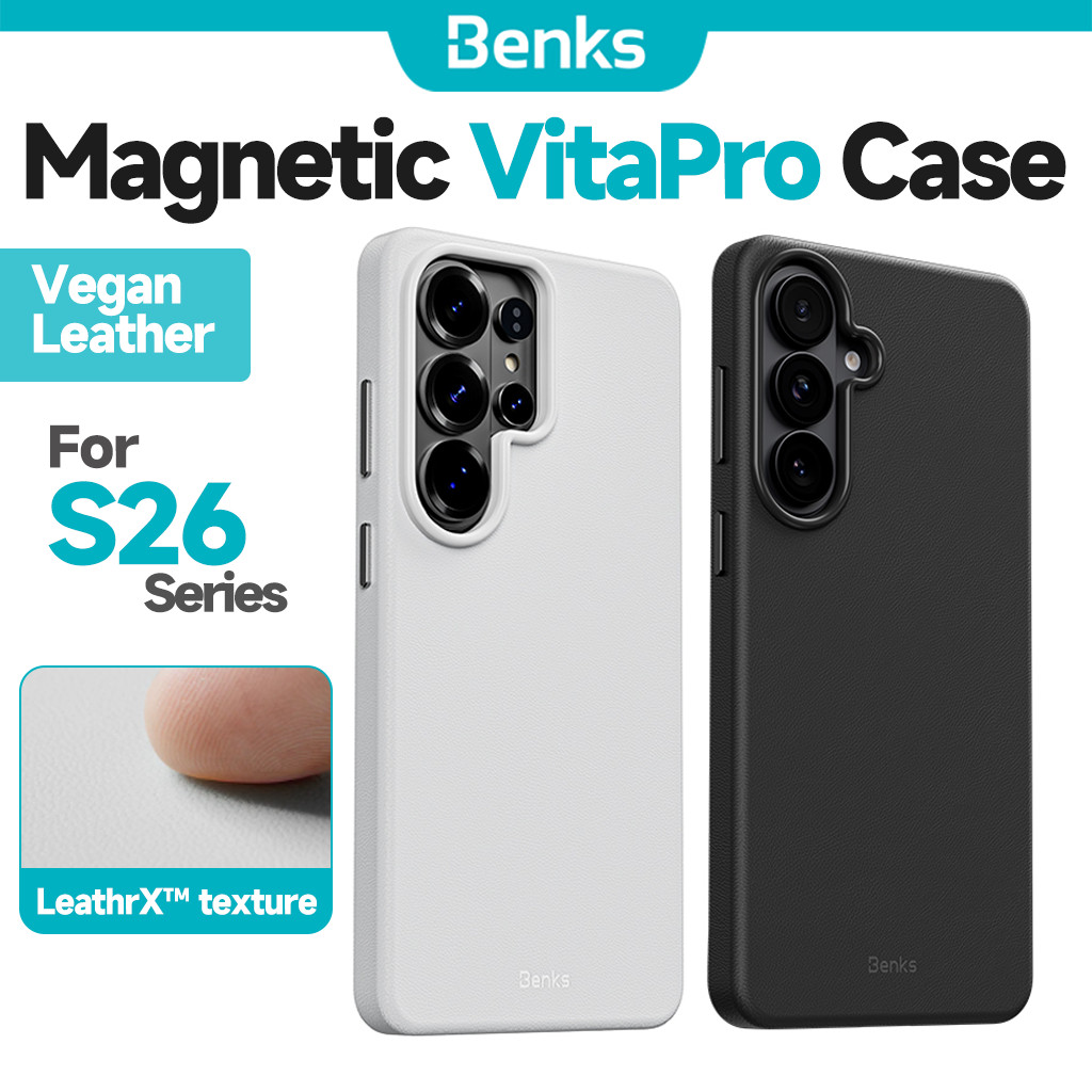 [Benks Official] Benks VitaPro Case สําหรับ Samsung S26 Ultra S26U LeathrX ปกหนังมังสวิรัติแสงรู้สึกดีคุ้มครองเต็มรูปแบบปลอกกันกระแทกสไตล์มินิมอล