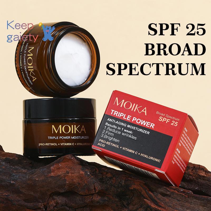 [Kpt-t] MOIKA Triple Power Moisturizer Pro-Retinol +Vitamin C + Hyaluronic Acid Whitening Oil Contro