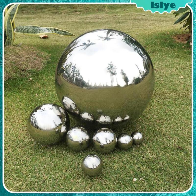 [Lslye] Gazing Ball Sliver ลูกโลกสแตนเลสลอยลูกบอลบ่อกระจกขัดทรงกลมเครื่องประดับตกแต่งสวน