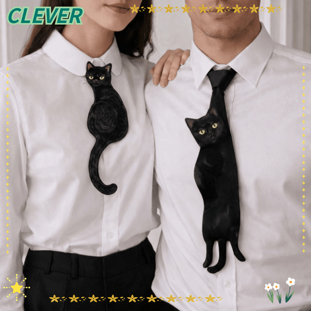 CLEVER Bow Tie, Retro บุคลิกภาพ Original Design Cat Tie, ผู้ชายออกแบบงานรื่นเริง Cat-Shaped Niche De