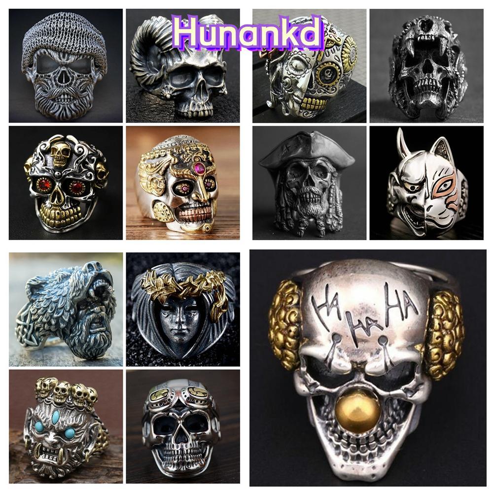 HUNAN Punk Rock Cool Warrior Finger Jewelry Men Gothic