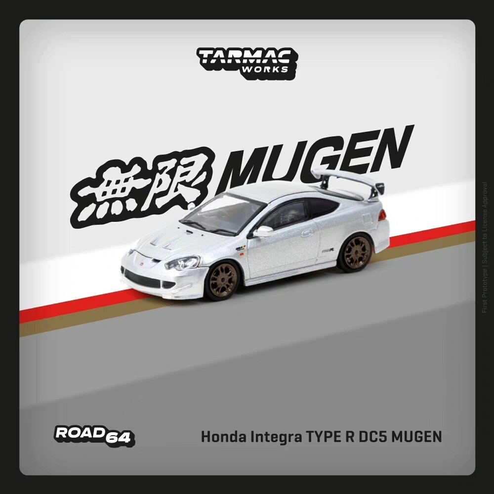 Tarmac Works 1: 64 Honda TYPE R DC5 Unlimited MUGEN Silver Alloy Car Model TW Non-Remote จัดส่งฟรี ข