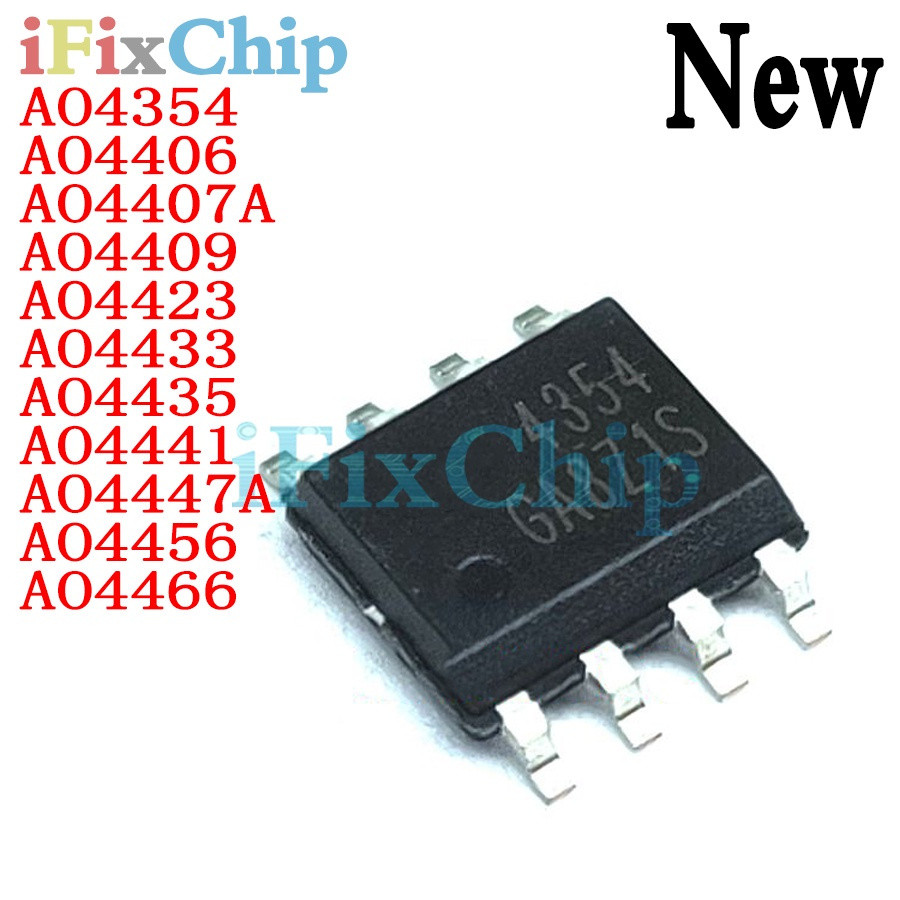 5PCS AO4354 AO4406 AO4407A AO4409 AO4423 AO4433 AO4435 AO4441 AO4447A AO4456 AO4466 AO4619 SOP8 ชิปเ