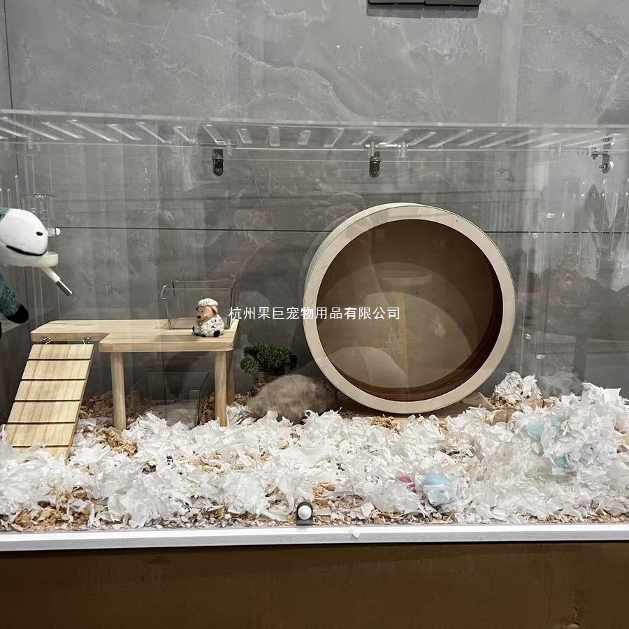 กรงหนูแฮมสเตอร์ อะคริลิค 80 กรงพื้นฐาน 100 กรงพื้นฐานโปร่งใสอย่างเต็มที่ ลูดิน ไก่กล่องเพาะพันธุ์กรง