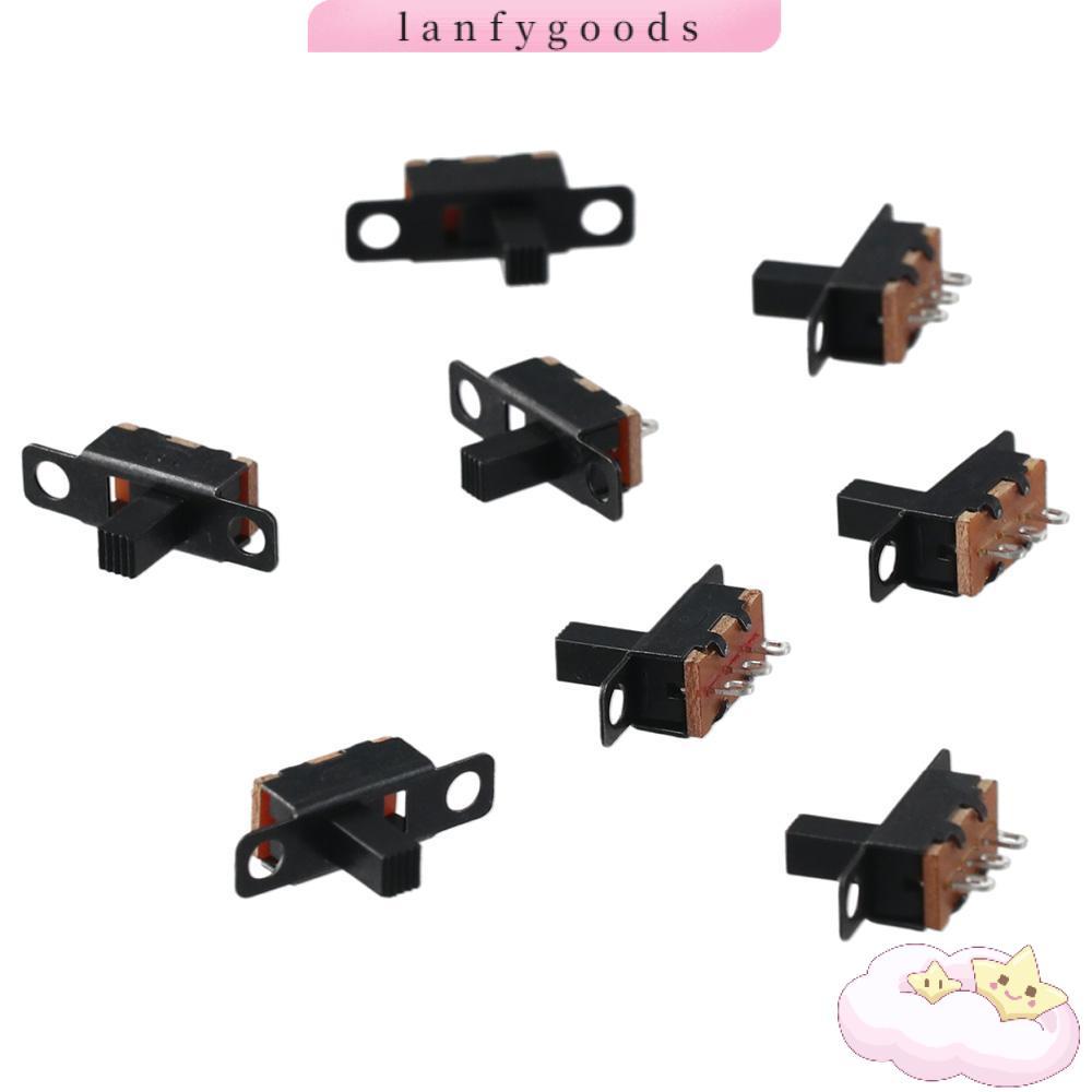 LANFYGOODS 8 ชิ้น Micro Mini Toggle Switch, 3 ขา 2 ตําแหน่งแผง Mount สวิตช์สไลด์, DC 50V 0.5A 6 มม.S