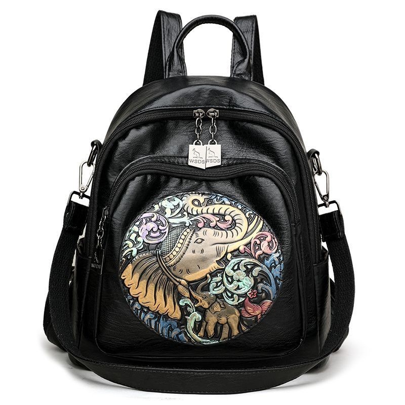 Wilson Kangaroo Leather Backpack กระเป๋าเป้สะพายหลังสไตล์ชาติพันธุ์ ความจุเยอะ เหมาะสำหรับการเดินทาง