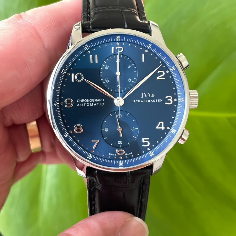 IWICCCIWCCICC Portugal Mechanical Blue Disc Portugal นาฬิกาผู้ชาย IW371491