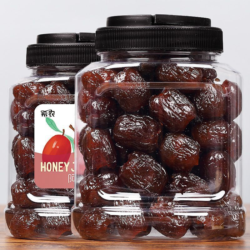 希农罐装阿胶蜜枣500g无核红枣金丝蜜枣端午包粽子做甜点蜜饯零食3.10Xinong Canned Donkey-hide Gelatin Candied Dates 500g, Seedless R